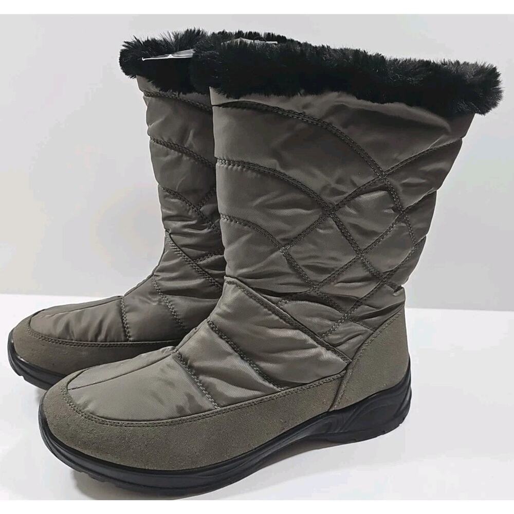 Easy Street ~Woman Size 9W~ Cuddl-Gray Winter Boots NWOB.